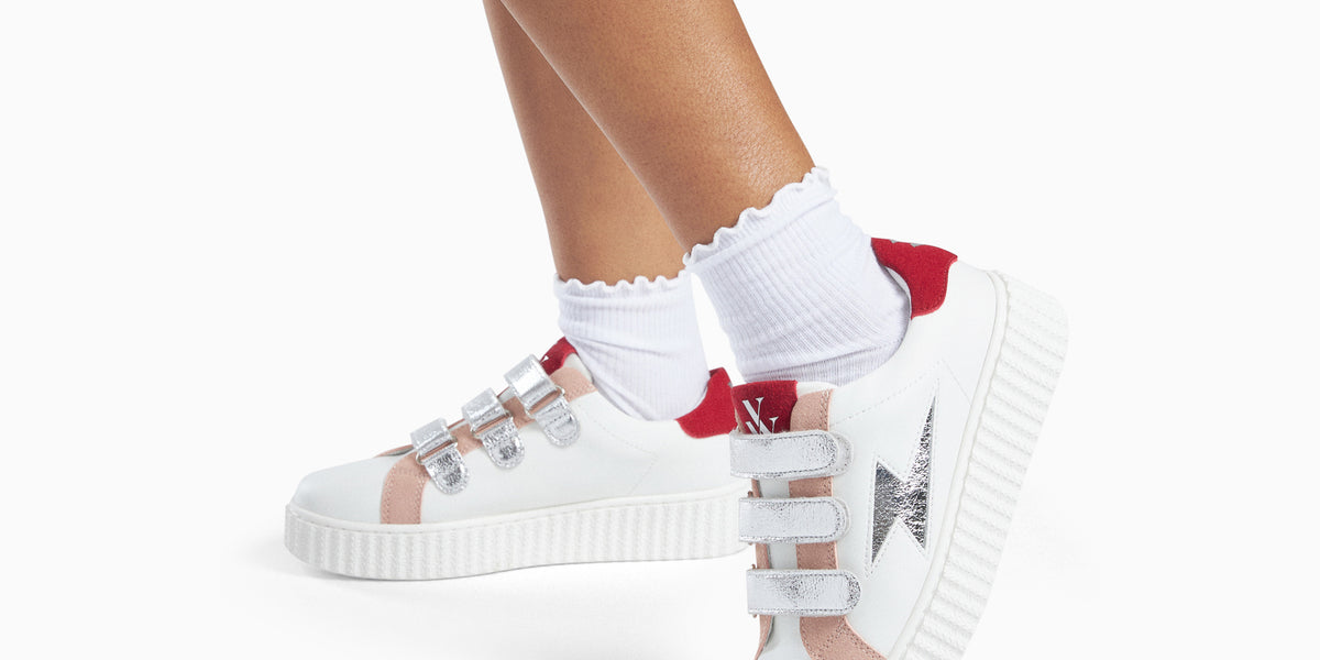 Basket Eclair Argent Vanessa Wu Baskets éclair Louie Blanc Et