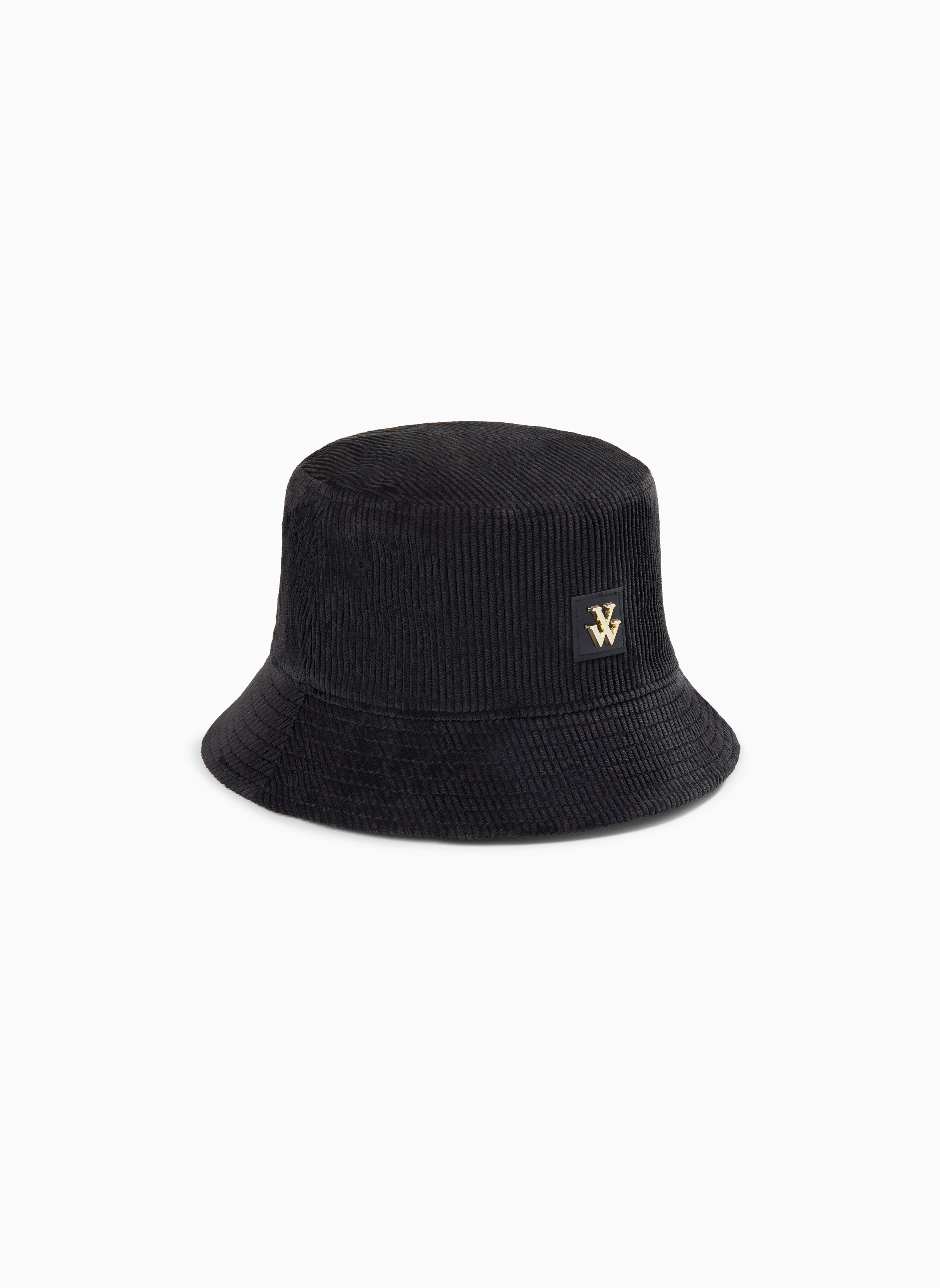 Antonia black corduroy bucket hat • Vanessa Wu