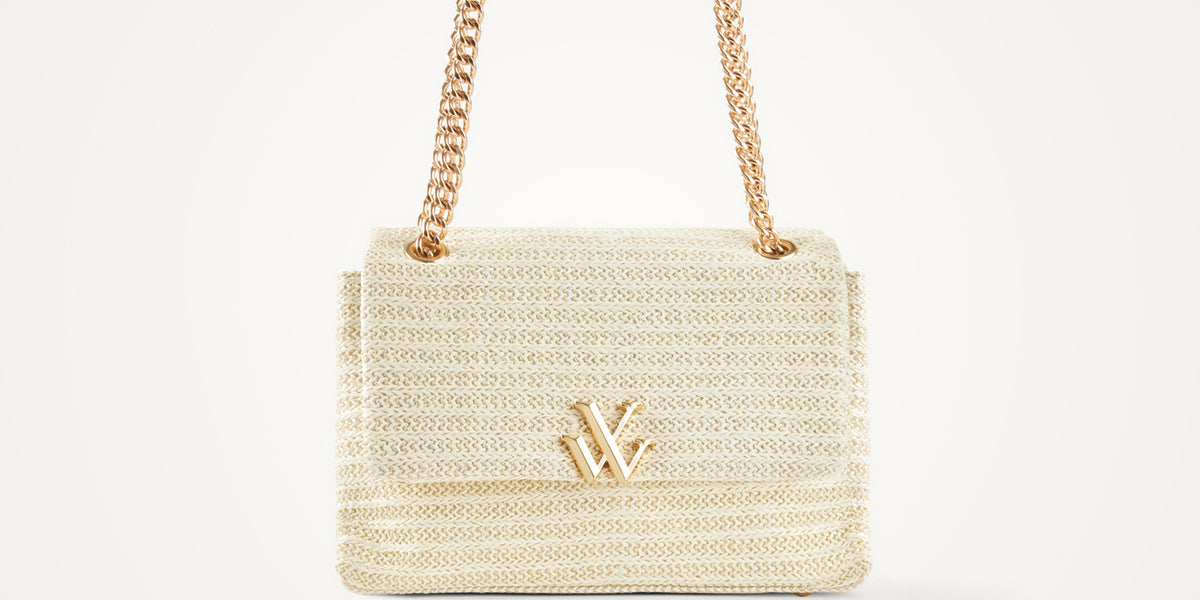 Sac à main Naomi ivoire à chaîne • Vanessa Wu