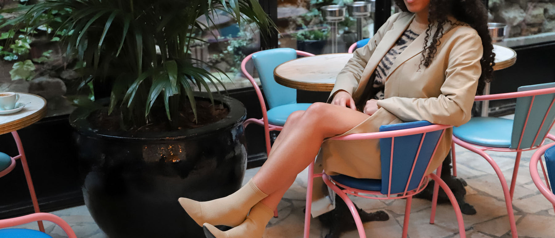 Coquette in sock boots