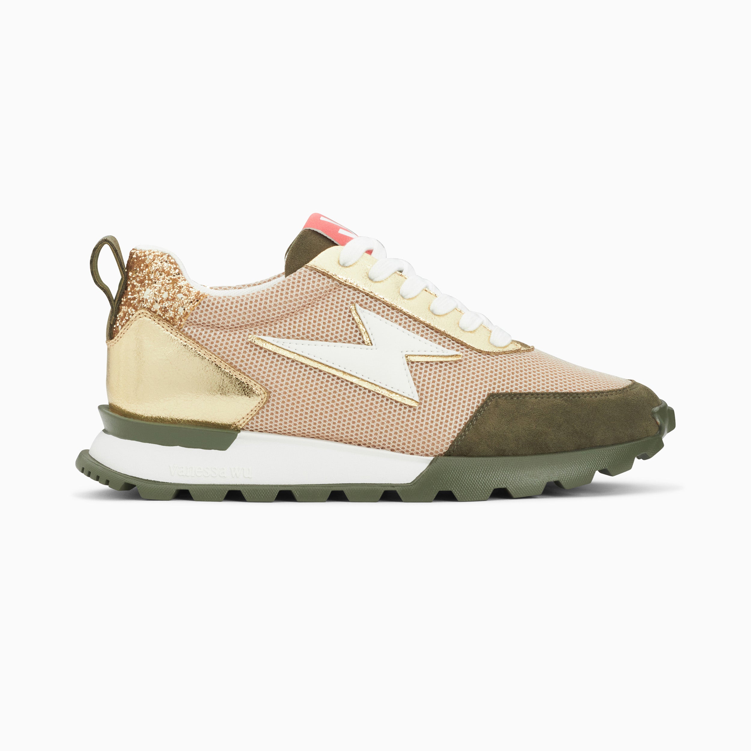 Keira white and navy storm sneakers with running sole