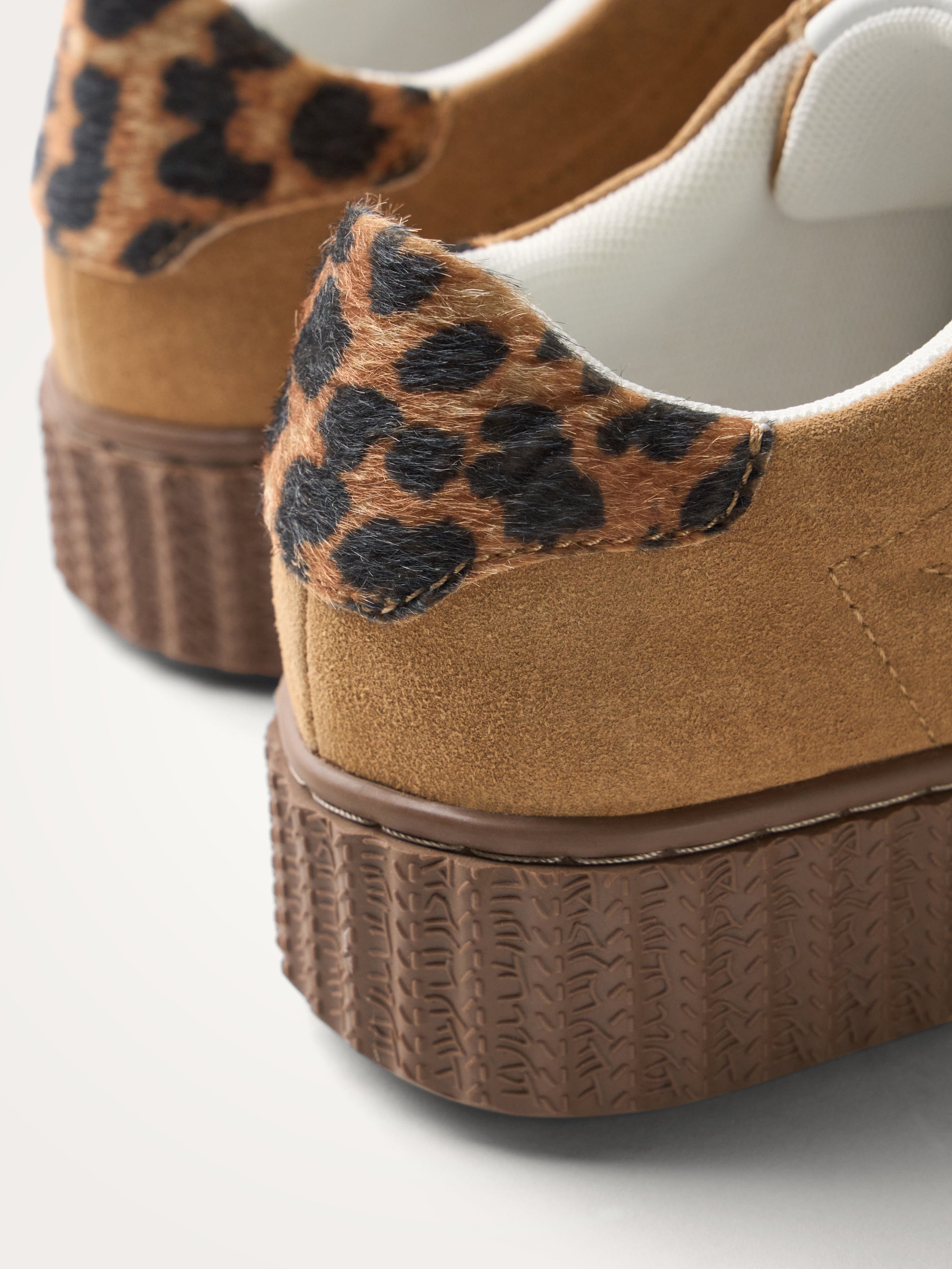 Camel leopard MAGGIE Originals storm sneakers with velcro closure