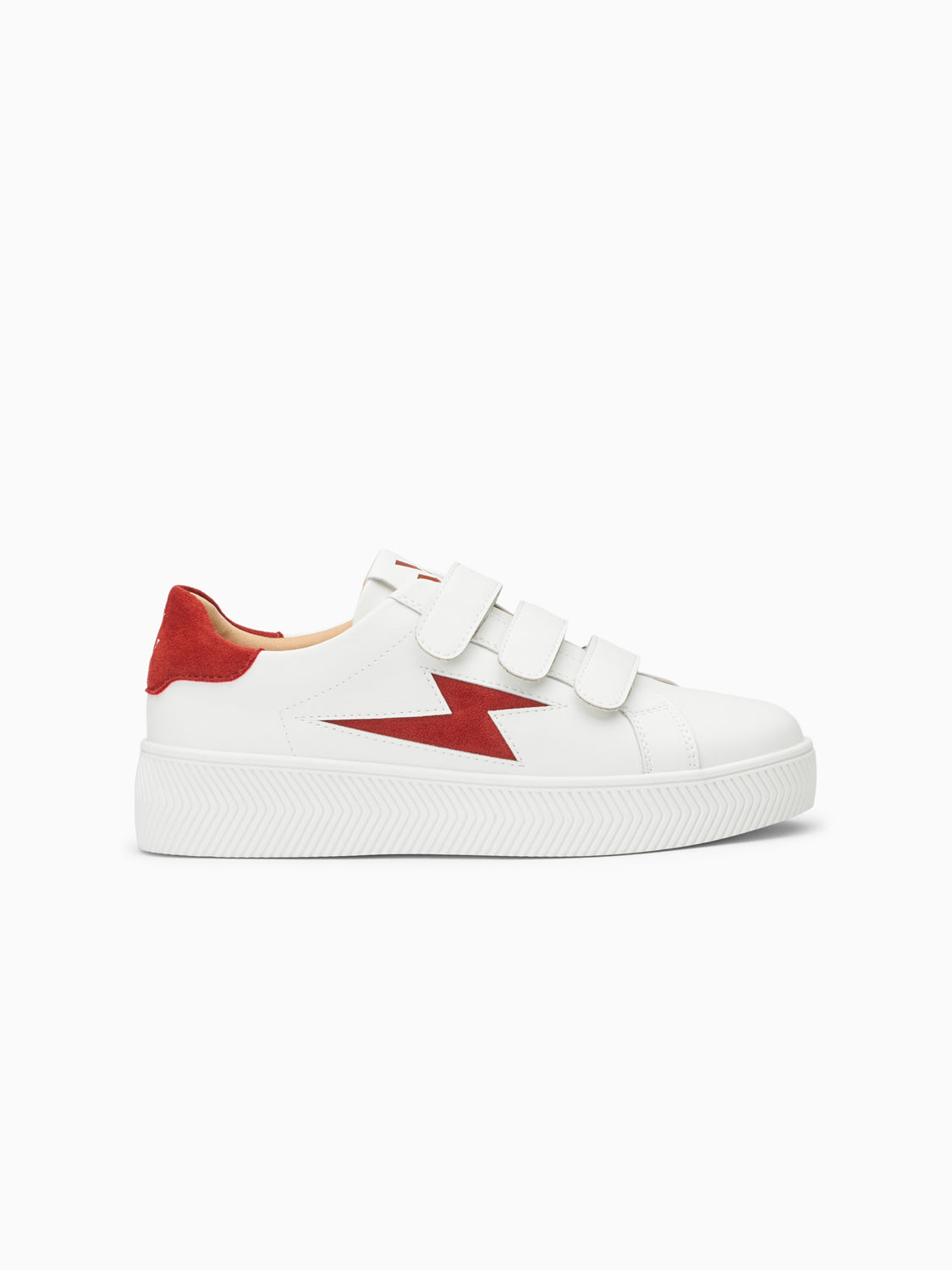 Camelia white and navy storm sneakers with velcro • Vanessa Wu