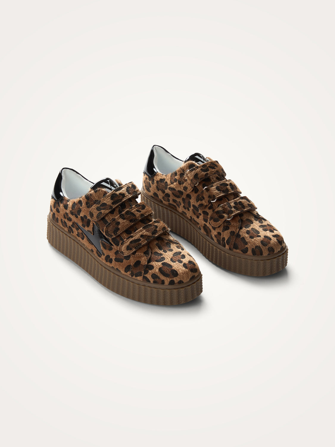 Odélia leopard and black storm sneakers with velcro • Vanessa Wu