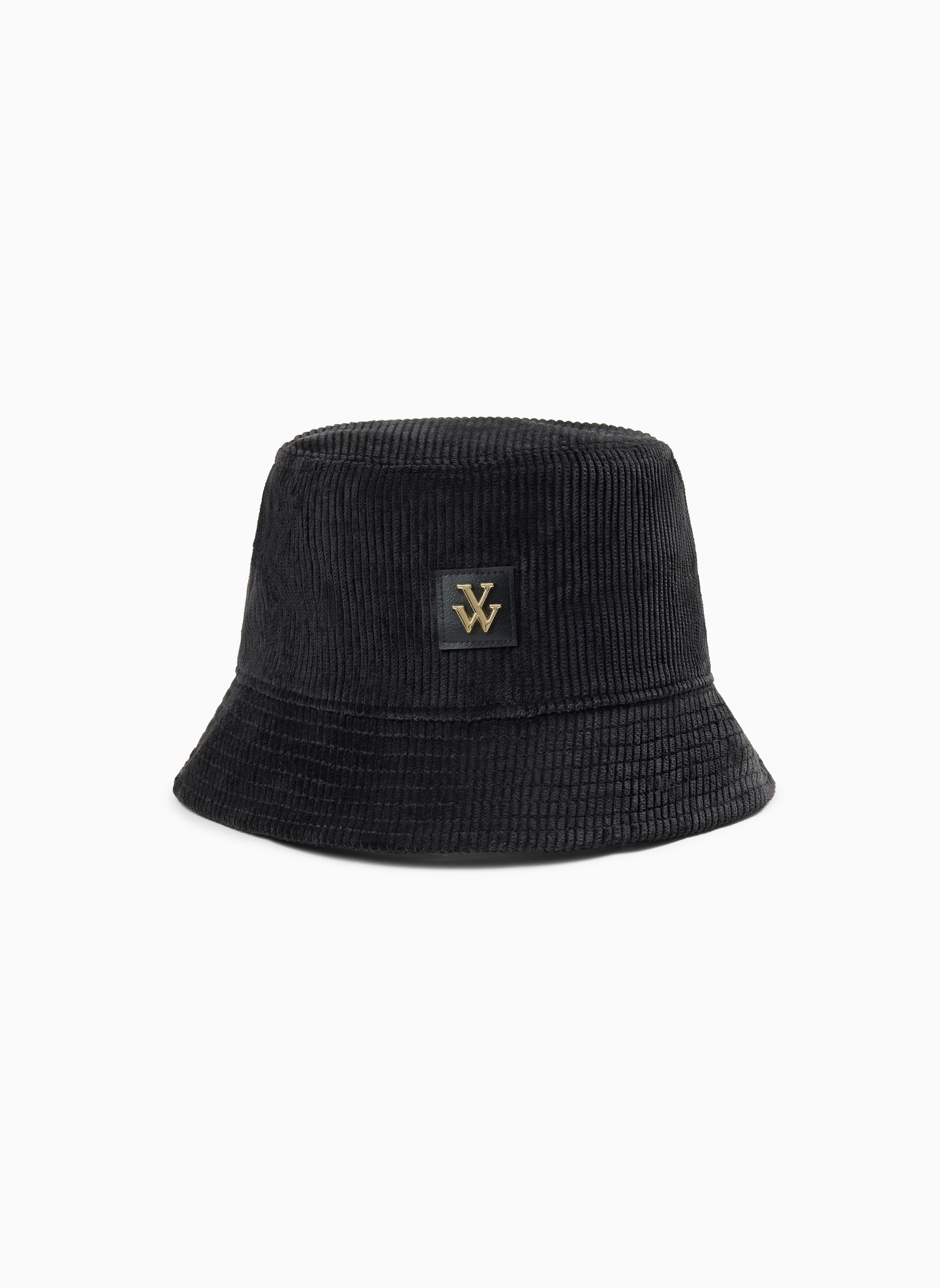 Antonia black corduroy bucket hat • Vanessa Wu