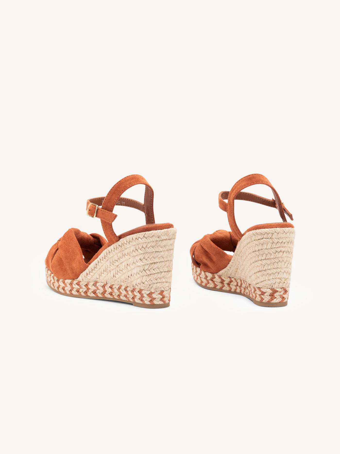 Céline knotted wedge brick red sandals