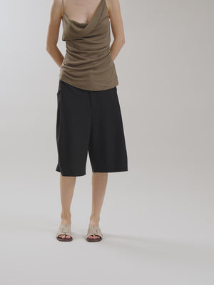 Mules plates Vanessa Wu femme avec brides croisées en suède beige