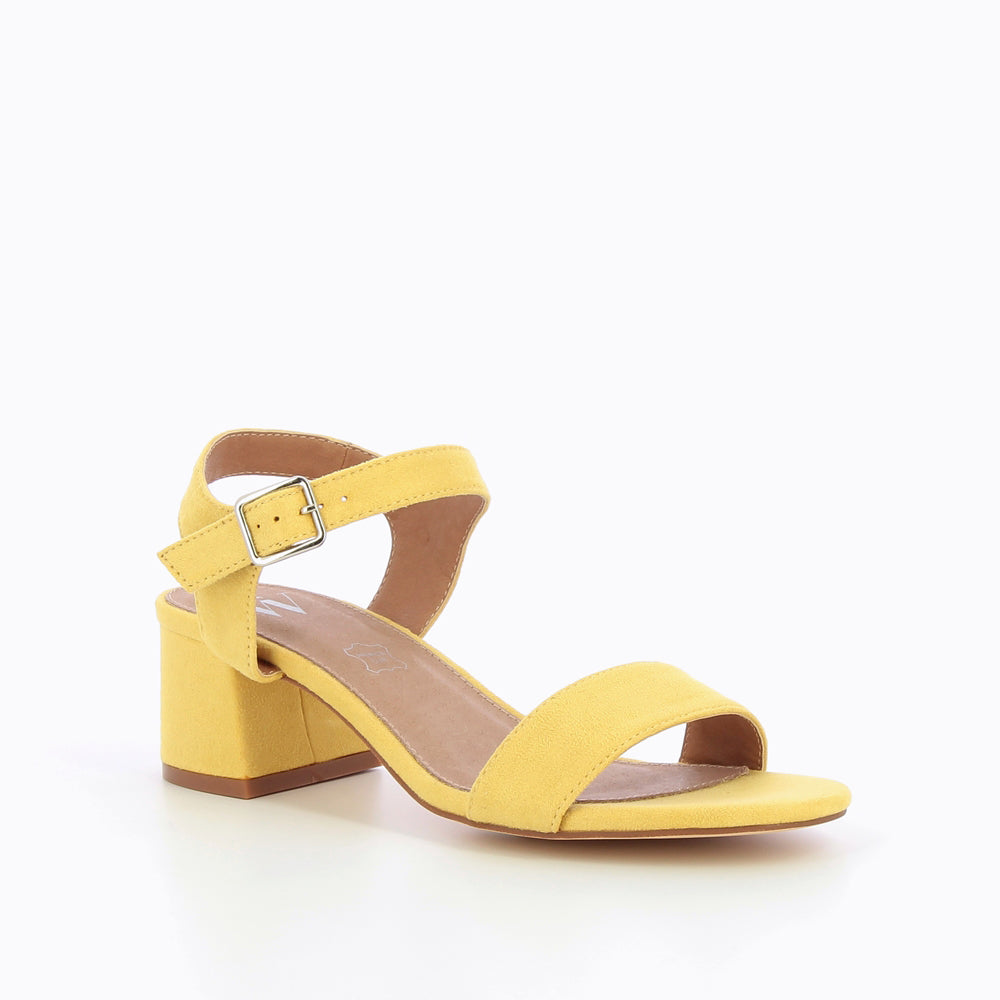 Petit Talon Jaune Sandales Jaunes Femme Sandales à Petits Talons